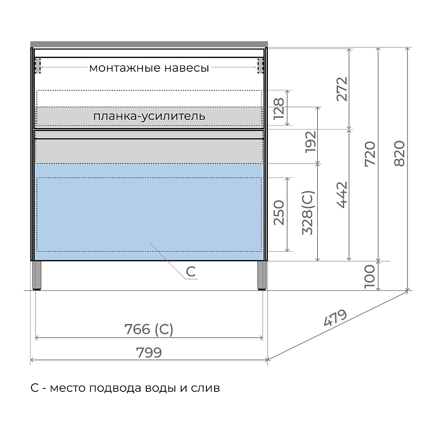Тумба напольная Style Line ЛИМА 80 см ЛС-00002351 графит в 100Kran: Широкий выбор и доступные цены.