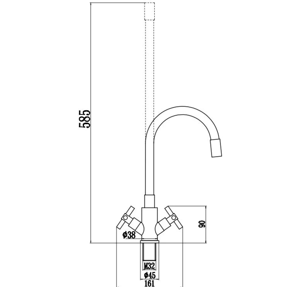 Смеситель для кухни Fmark FS8442H-01 черный в 100Kran: Широкий выбор и доступные цены.
