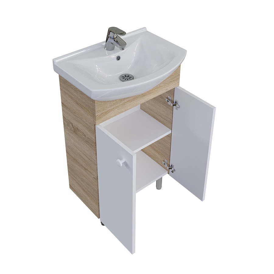 Комплект мебели для ванной Grossman Eco Line 60 см 106052-2 комбинированный в 100Kran: Широкий выбор и доступные цены.