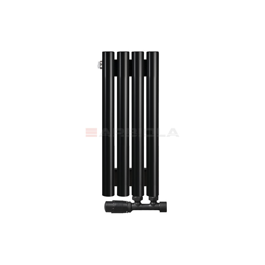 Вертикальный радиатор с нижним подключением Arbiola Iris V 108493 19,2 х 60 см черный матовый ral 9005 от интернет-магазина сантехники 100Kran!