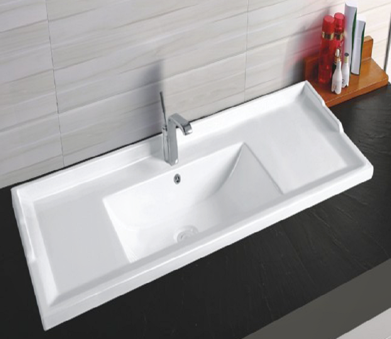 Раковина врезная  CeramaLux 840-120 121,5 см белая в 100Kran: Широкий выбор и доступные цены.