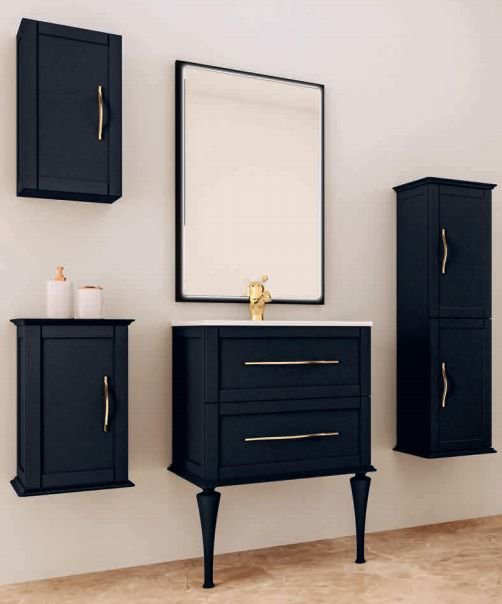 Тумба с раковиной подвесная CEZARES 60 см TIFFANY 54946 Nero Grafite в 100Kran: Широкий выбор и доступные цены.