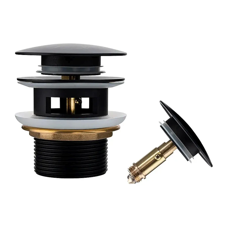 Донный клапан с переливом Maretti AC19Z12560 черный в 100Kran: Широкий выбор и доступные цены.