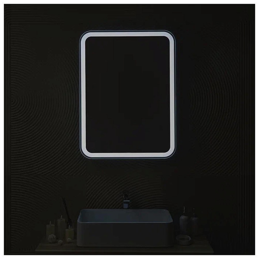 Зеркальный шкаф с подсветкой Silver Mirrors Фиджи-Антрацит Flip 60 х 80 см  LED-00003042 ИК бесконтактный сенсор создать уют и комфорт, это просто!