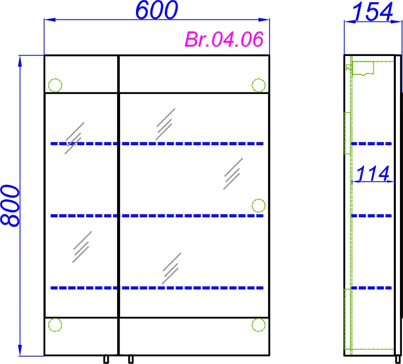 Зеркальный шкаф 60 см AQWELLA Brig Белый Br.04.06/W создать уют и комфорт, это просто!