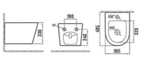 Биде подвесное Ceramalux 5330 МС капучино в 100Kran: Широкий выбор и доступные цены.