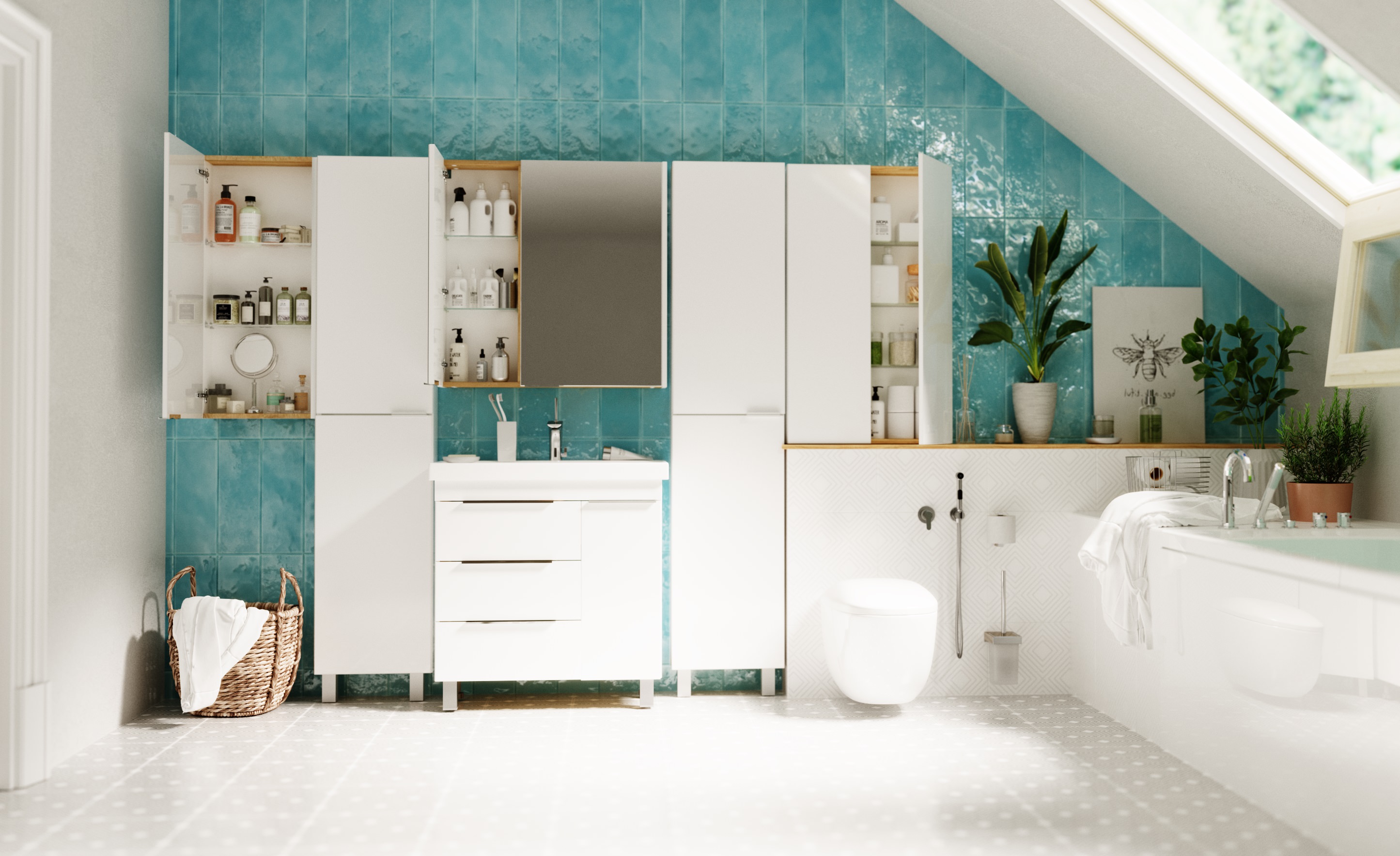 Зеркальный шкаф 1Marka Gaula 60 2д.White У92511 белый создать уют и комфорт, это просто!