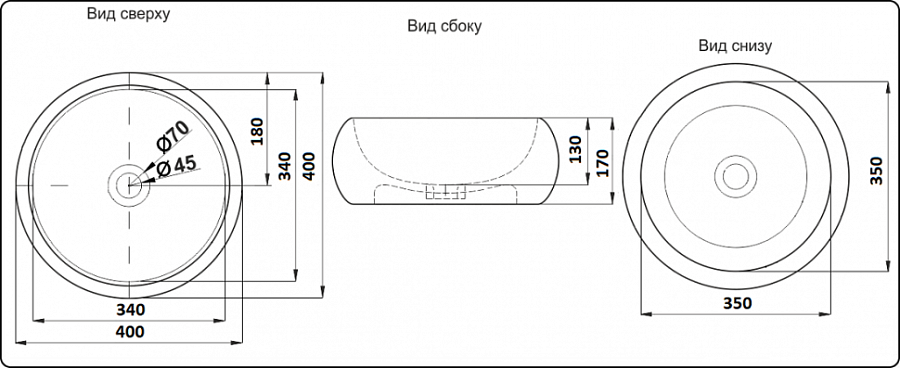 Раковина накладная  CeramaLux C1062 40 см бело-серая в 100Kran: Широкий выбор и доступные цены.