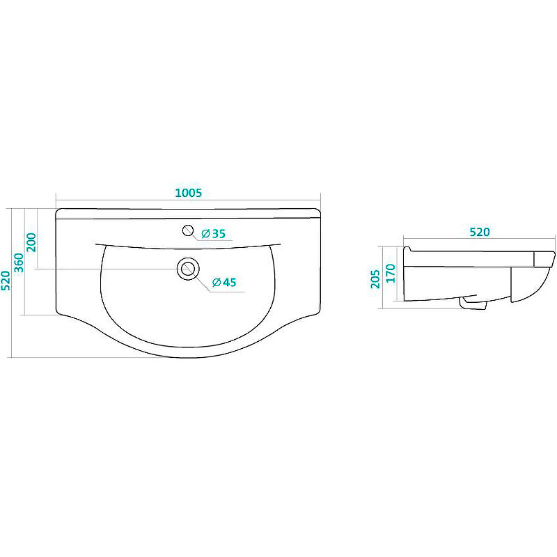 Раковина мебельная Santek Эльбрус 100 1.WH11.0.255 белая в 100Kran: Широкий выбор и доступные цены.