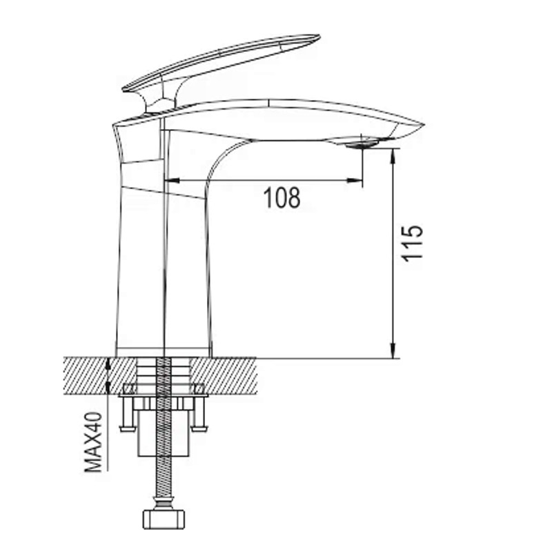 Смеситель для раковины Rose R11 R1101 хром в 100Kran: Широкий выбор и доступные цены.
