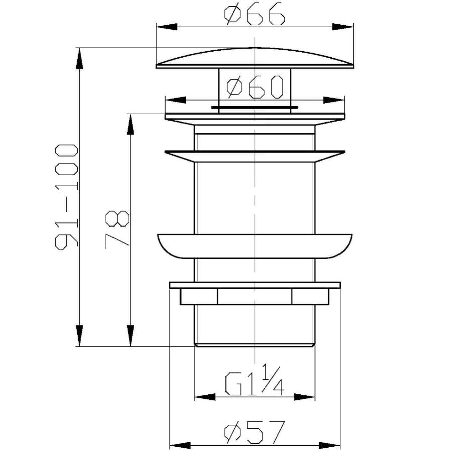 Донный клапан BelBagno BB-SC-NERO черный матовый в 100Kran: Широкий выбор и доступные цены.