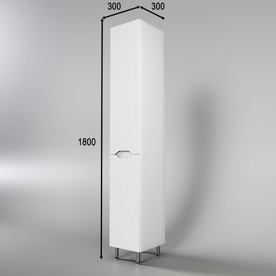 Пенал напольный Style Line 30 см  Марелла СС-00002445 антискрейтч белый матовый в 100Kran: Широкий выбор и доступные цены.