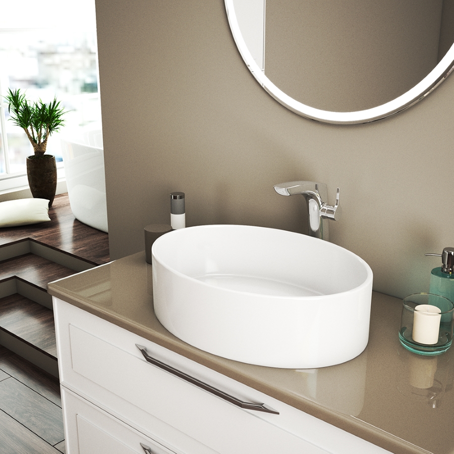 Раковина накладная Maretti Eleganza EN13NS82-844 50 см белая в 100Kran: Широкий выбор и доступные цены.