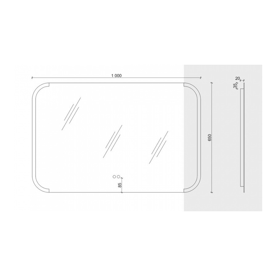 Зеркало с подсветкой Maretti Florenza FL1410065P14EL 100x65 см 100Kran: Широкий выбор и доступные цены.