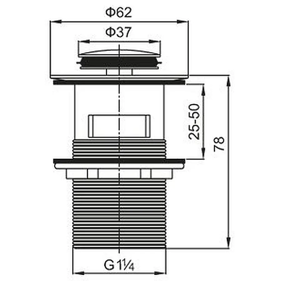 Донный клапан BelBagno BB-PCU-06-CRM хром в 100Kran: Широкий выбор и доступные цены.