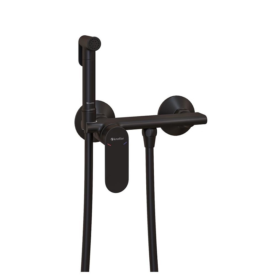 Гигиенический душ со смесителем Knotlor FHS01S0BL черный в 100Kran: Широкий выбор и доступные цены.