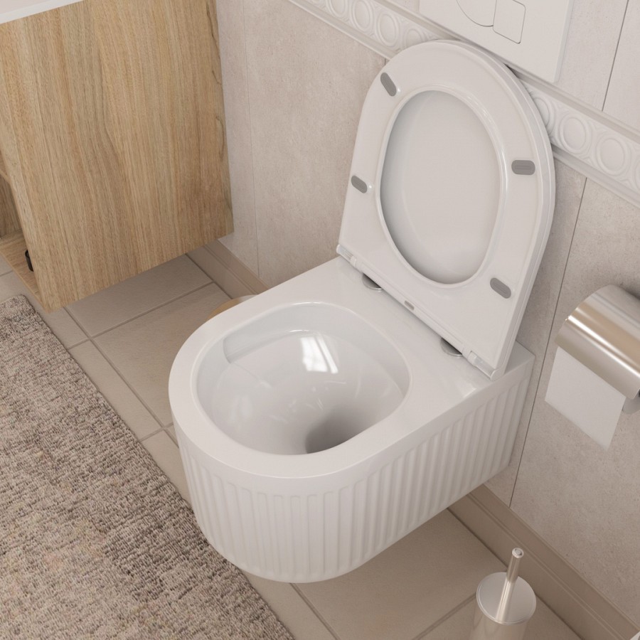 Унитаз подвесной Maretti Renata RE10PBM33-844 белый в 100Kran: Широкий выбор и доступные цены.