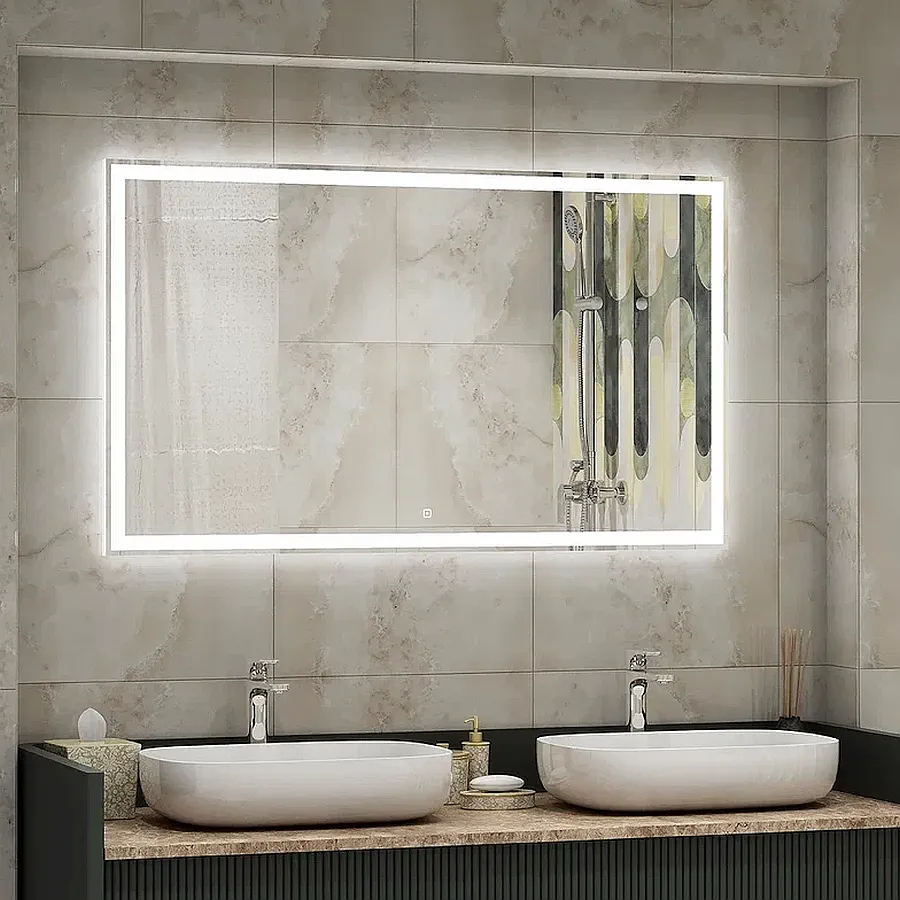 Зеркало Continent Mercury 1000x700 ЗЛП624 c LED подсветкой 100Kran: Широкий выбор и доступные цены.