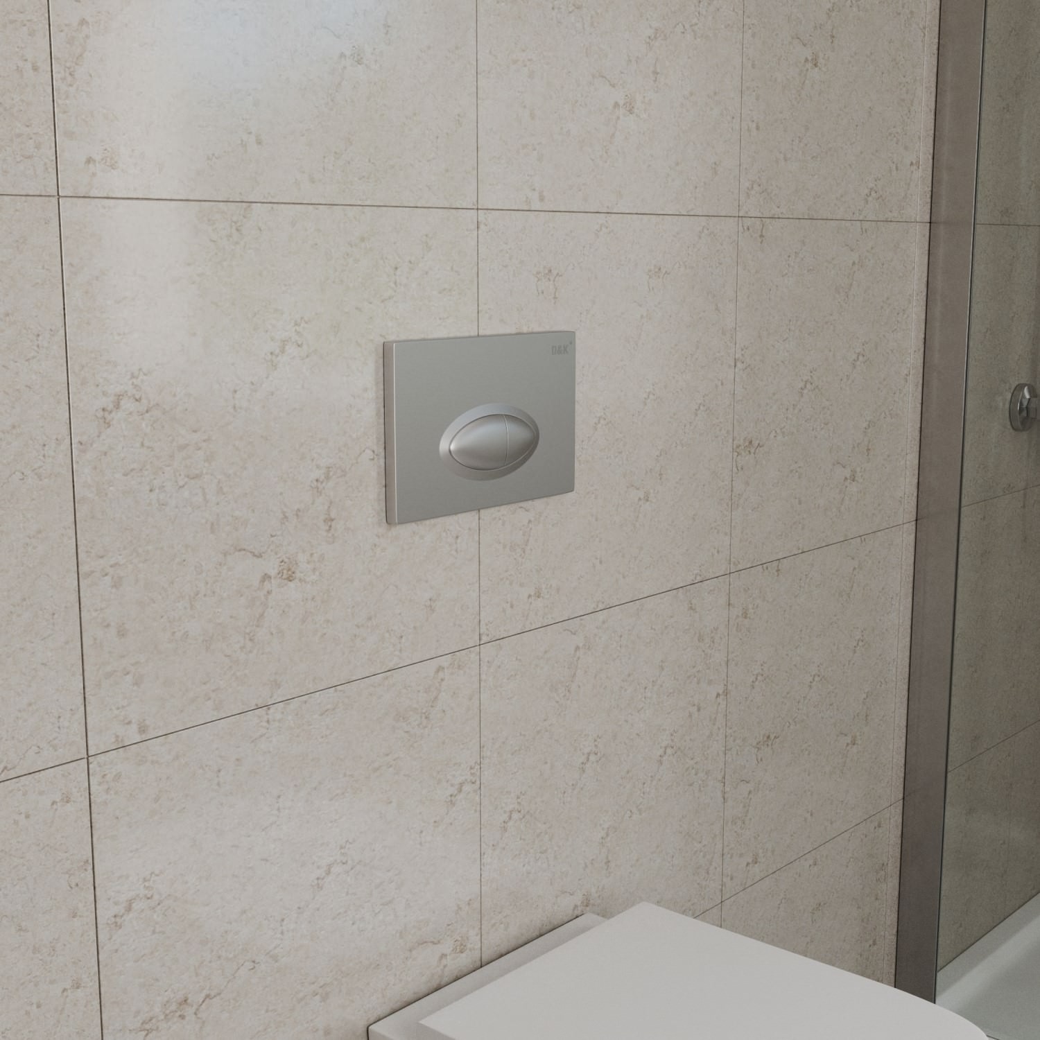 Клавиша смыва D&K Rhein.Marx DB1399002 матовый хром в 100Kran: Широкий выбор и доступные цены.