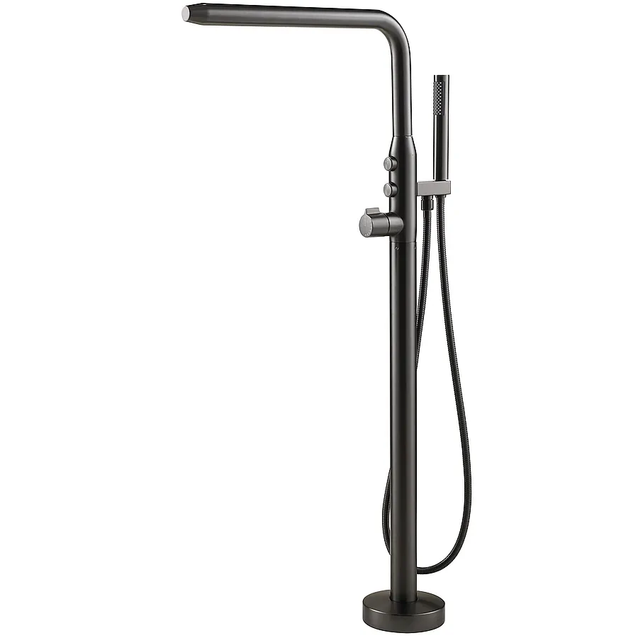 Смеситель напольный для ванны Maxonor Pure Life WONDERFUL PL301101-9 графит матовый в 100Kran: Широкий выбор и доступные цены.