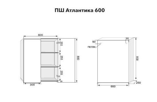Шкаф подвесной Style Line Атлантика 600 старое дерево СС-00002223в 100Kran: Широкий выбор и доступные цены.