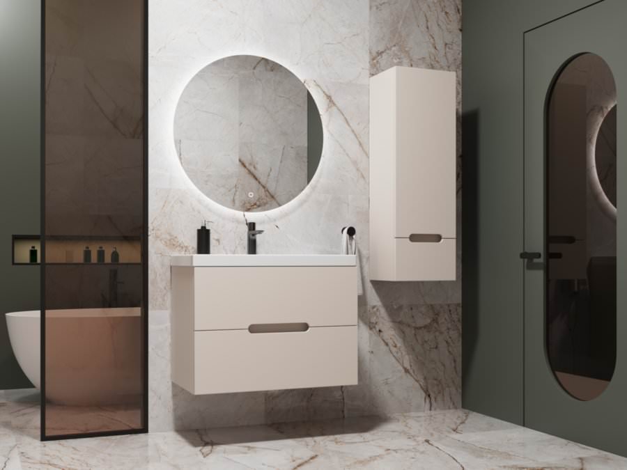 Тумба с раковиной подвесная Style Line Матис 60 умывальник Andrea Classic 600 крем ЛС-00002310 в 100Kran: Широкий выбор и доступные цены.