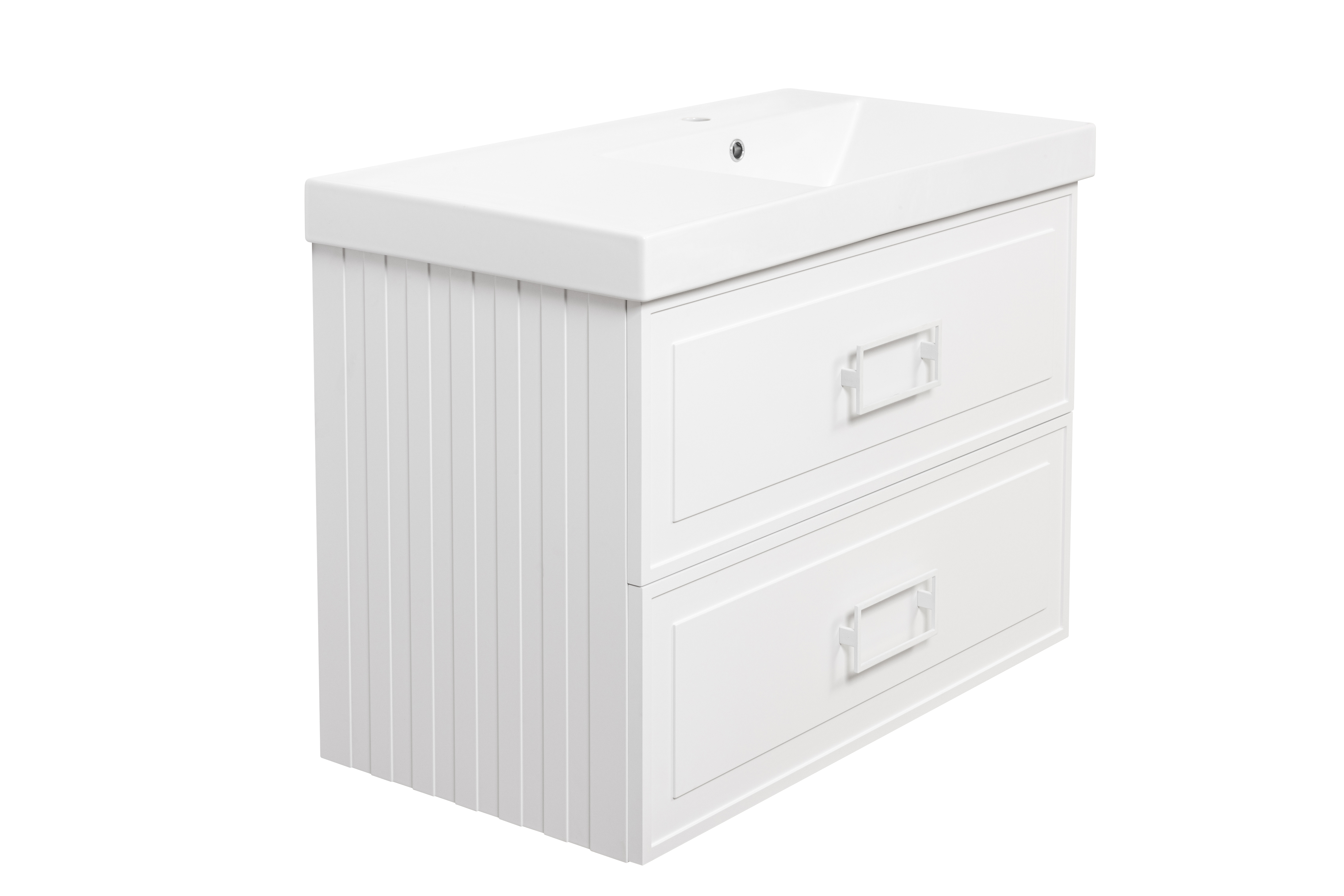 Тумба под раковину LA FENICE Cubo Bianco TWIN белая матовая 90 FNC-01-CUB-B-90-2 в 100Kran: Широкий выбор и доступные цены.
