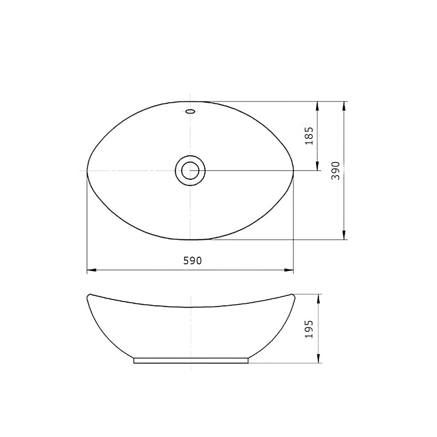 Раковина накладная Maretti Eleganza EN13NS48-844 59 см белая в 100Kran: Широкий выбор и доступные цены.