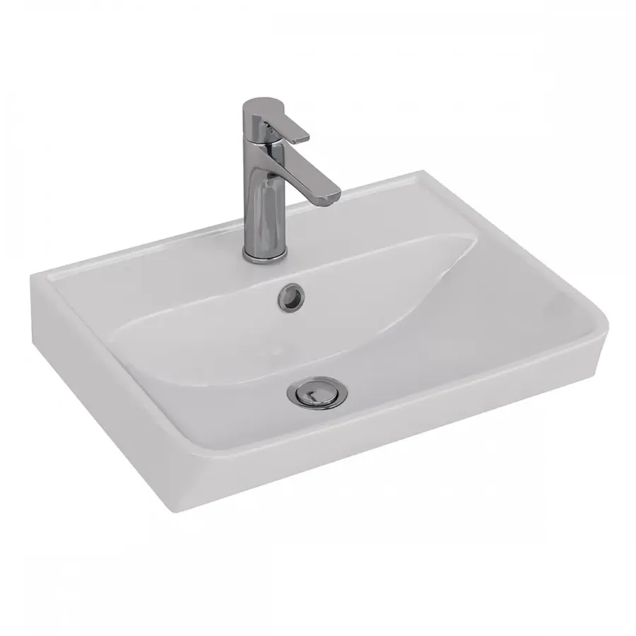 Раковина мебельная Lemark NEON 45 см 551346 белая в 100Kran: Широкий выбор и доступные цены.