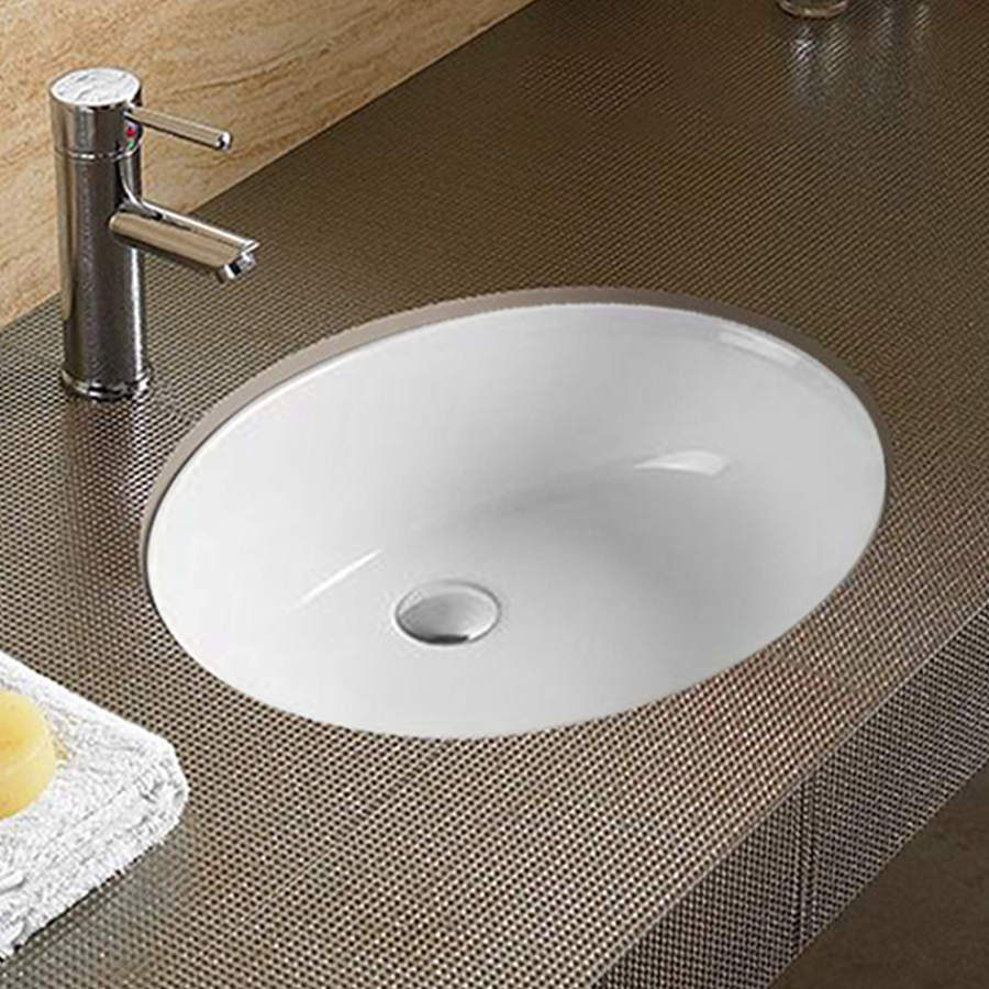 Раковина врезная  Ceramalux 540QA 57,5 см белая глянцевая в 100Kran: Широкий выбор и доступные цены.