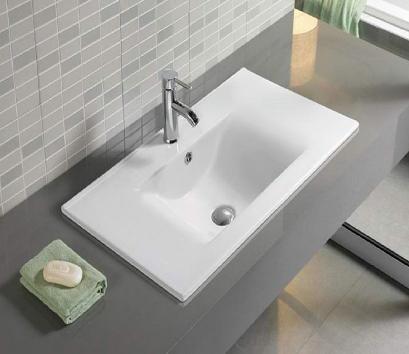 Раковина врезная  CeramaLux YJ807-60 61,5 см белая в 100Kran: Широкий выбор и доступные цены.