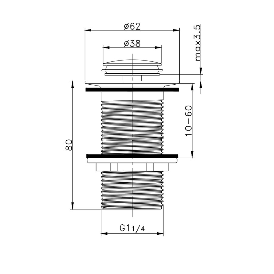 Донный клапан Raglo R600.04 хром в 100Kran: Широкий выбор и доступные цены.