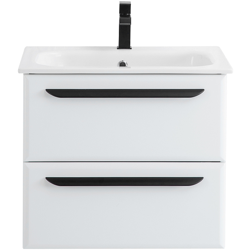 Тумба с раковиной подвесная CEZARES 60 см ECO-CER-600-2C-SO-BL Bianco Lucido в 100Kran: Широкий выбор и доступные цены.