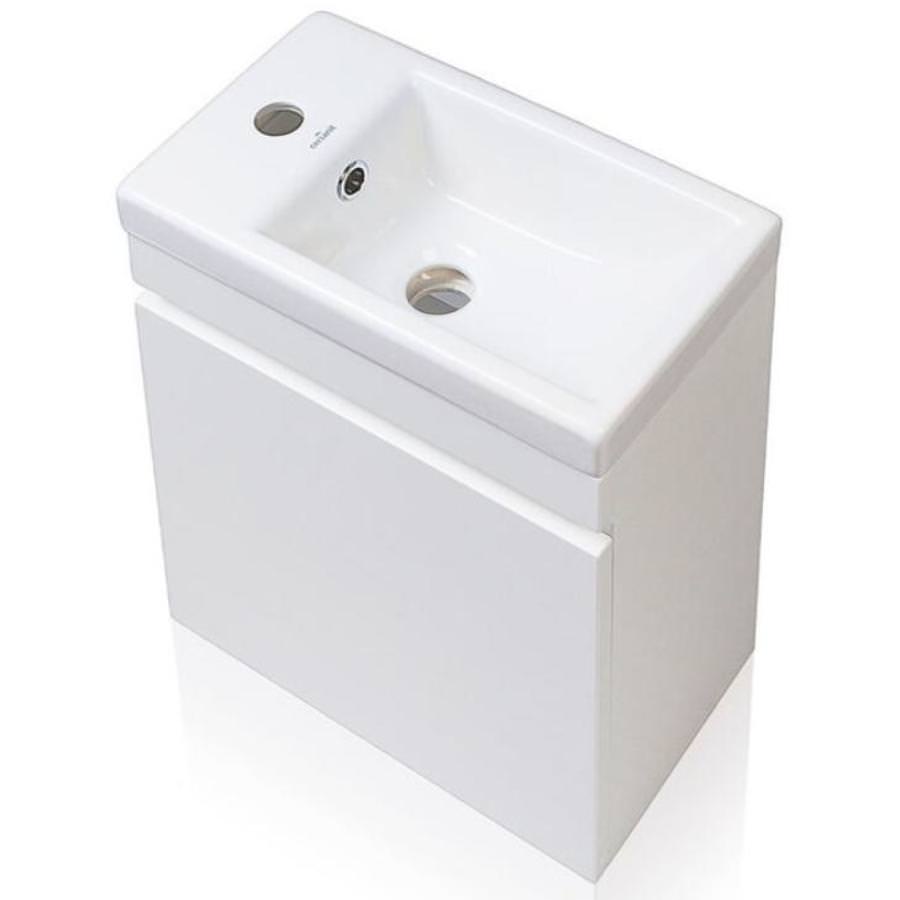 Тумба под раковину подвесная  Style Line Compact Como 40 Люкс белый СС-00000248 в 100Kran: Широкий выбор и доступные цены.