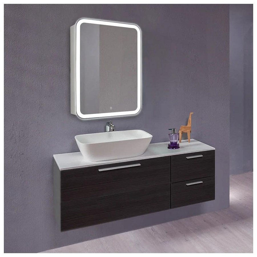 Зеркальный шкаф с подсветкой Silver Mirrors Фиджи 60 х 80 см LED-00002364 сенсорный выключатель создать уют и комфорт, это просто!