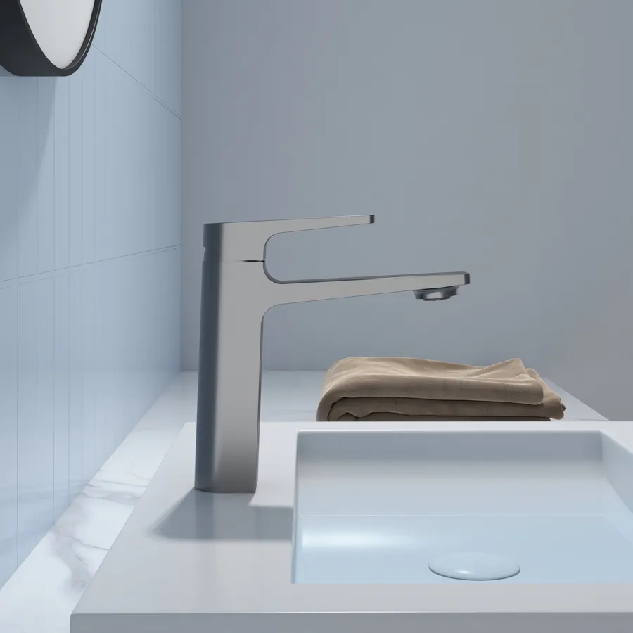 Смеситель для раковины FAUCET DREISER RH-G3001-QH оружейная сталь в 100Kran: Широкий выбор и доступные цены.