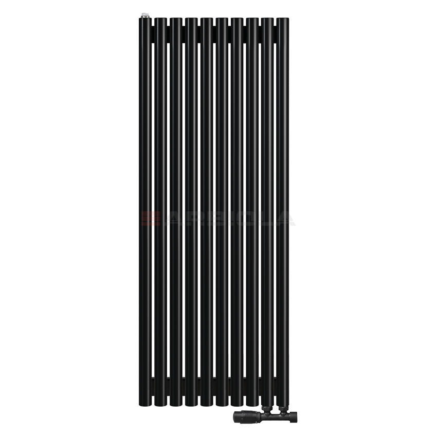 Вертикальный радиатор с нижним подключением Arbiola Iris V 96766 49,2 х 100 см черный матовый ral 9005 от интернет-магазина сантехники 100Kran!