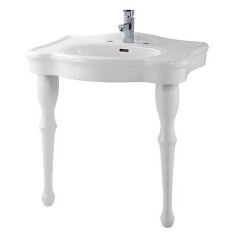 Раковина на фигурных ножках Creo Orleans 81х55  белая OR3300+OR3310 в 100Kran: Широкий выбор и доступные цены.