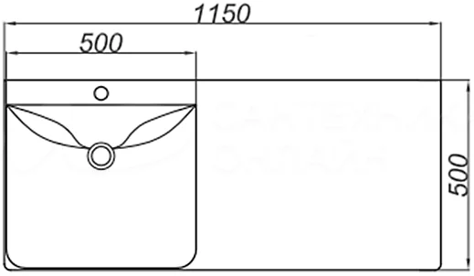 Раковина мебельная Aqwella Forma 115 R FOR.11.04.D-L белая 100Kran: Широкий выбор и доступные цены.