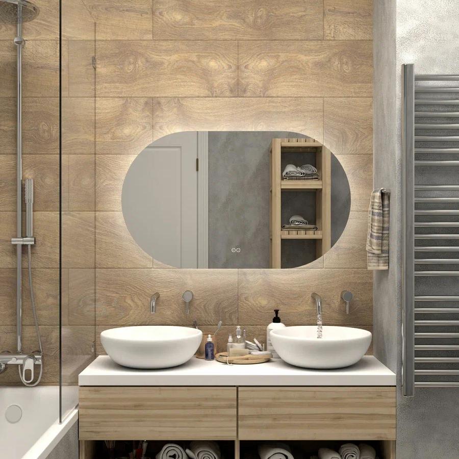 Зеркало с подсветкой Continent "Fleur medium" 100x60 см ЗЛП2296 100Kran: Широкий выбор и доступные цены.