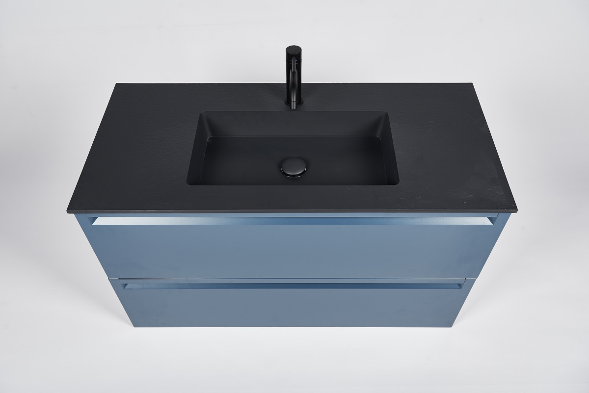 Раковина мебельная ACQUABELLA INTEGRA SF SLATE 100 NEGRO черный матовый в 100Kran: Широкий выбор и доступные цены.