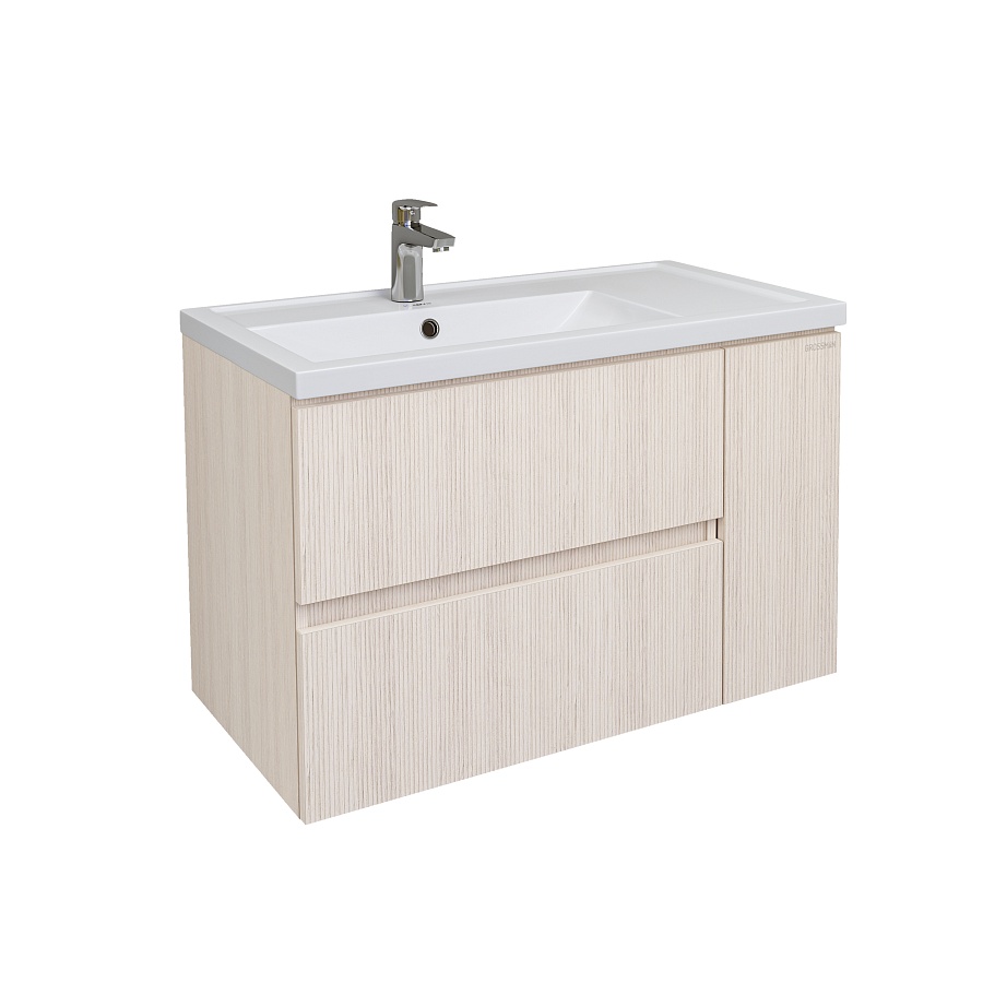 Тумба подвесная Grossman ЮНИТ 80 см 2080141 с 2-я ящ. кадена лайт в 100Kran: Широкий выбор и доступные цены.