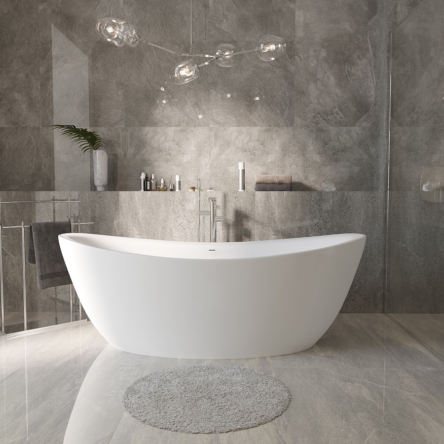 Ванна отдельностоящая Grossman Galaxy GR-1402M 180х85х65 см белый матовый в 100Kran: Широкий выбор и доступные цены.