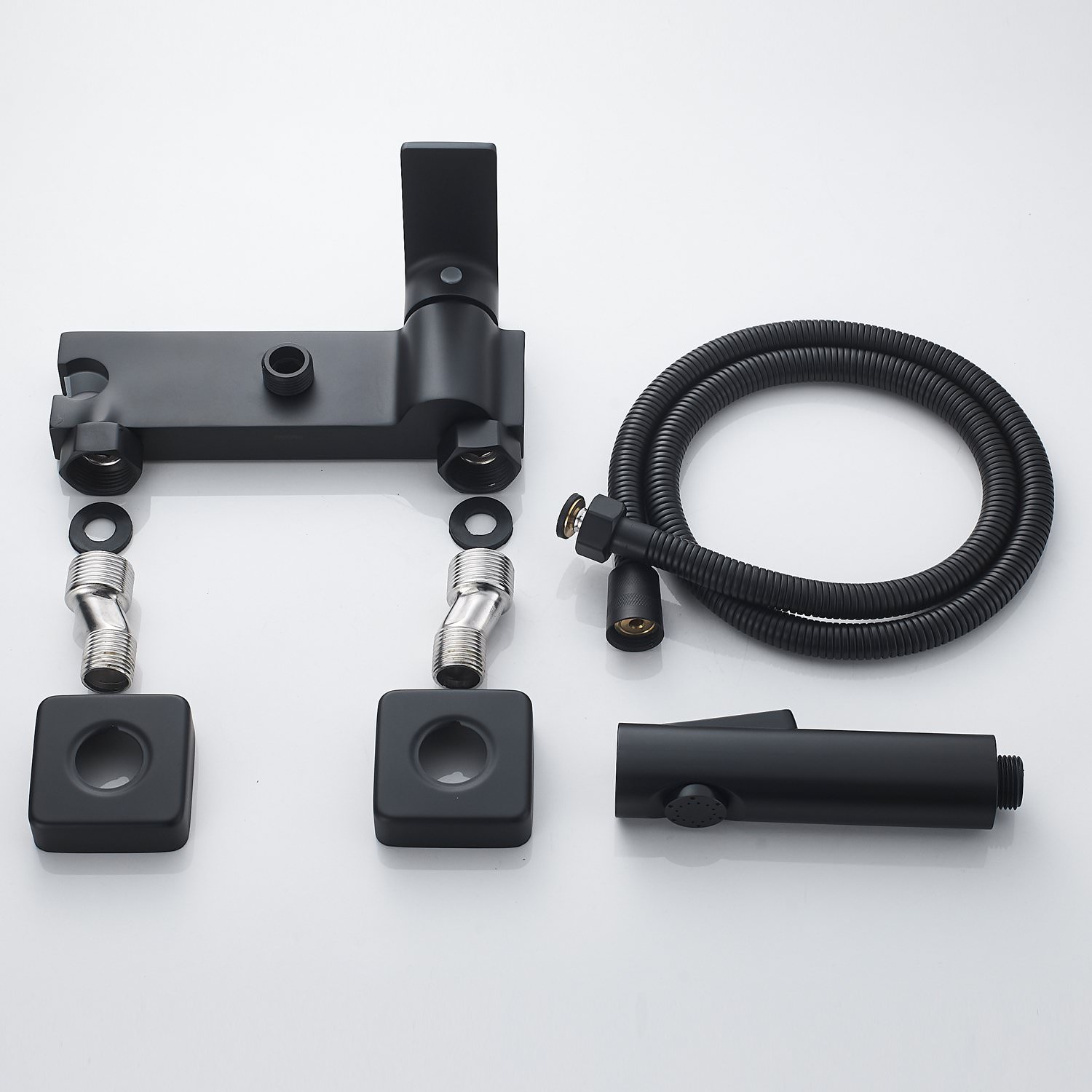 Гигиенический душ со смесителем Rose R1805H-1 черный в 100Kran: Широкий выбор и доступные цены.