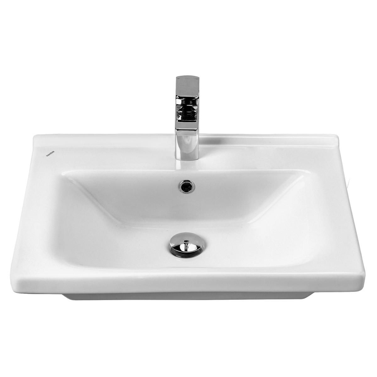 Раковина мебельная Santek Миранда 60 1WH302421 белая в 100Kran: Широкий выбор и доступные цены.