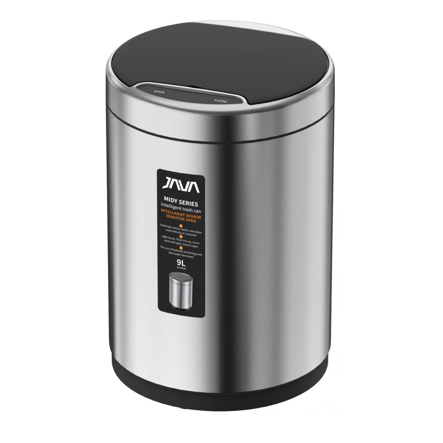 Сенсорное ведро JAVA S-882-9L 9 литров сатин в 100Kran: Широкий выбор и доступные цены.