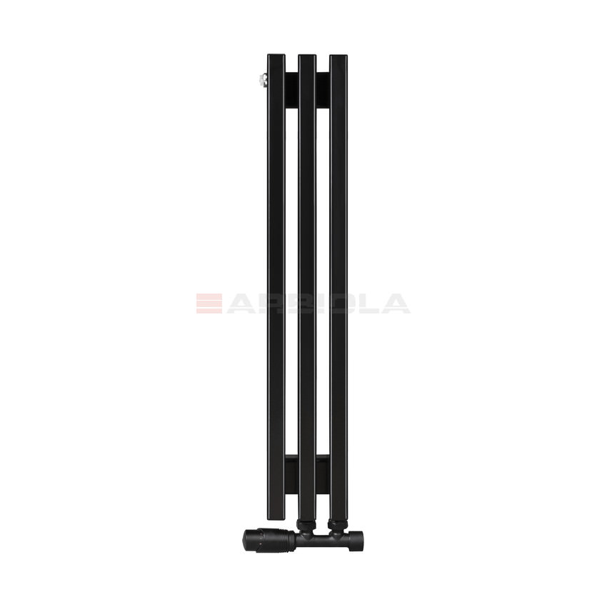 Вертикальный радиатор с нижним подключением Arbiola Compact V 102322 13 х 70 см Черный от интернет-магазина сантехники 100Kran!