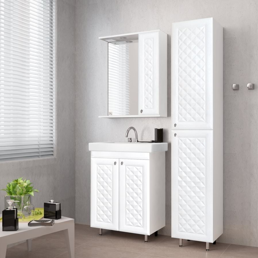 Тумба под раковину напольная Style Line Канна 60 белый ЛС-00000726 в 100Kran: Широкий выбор и доступные цены.