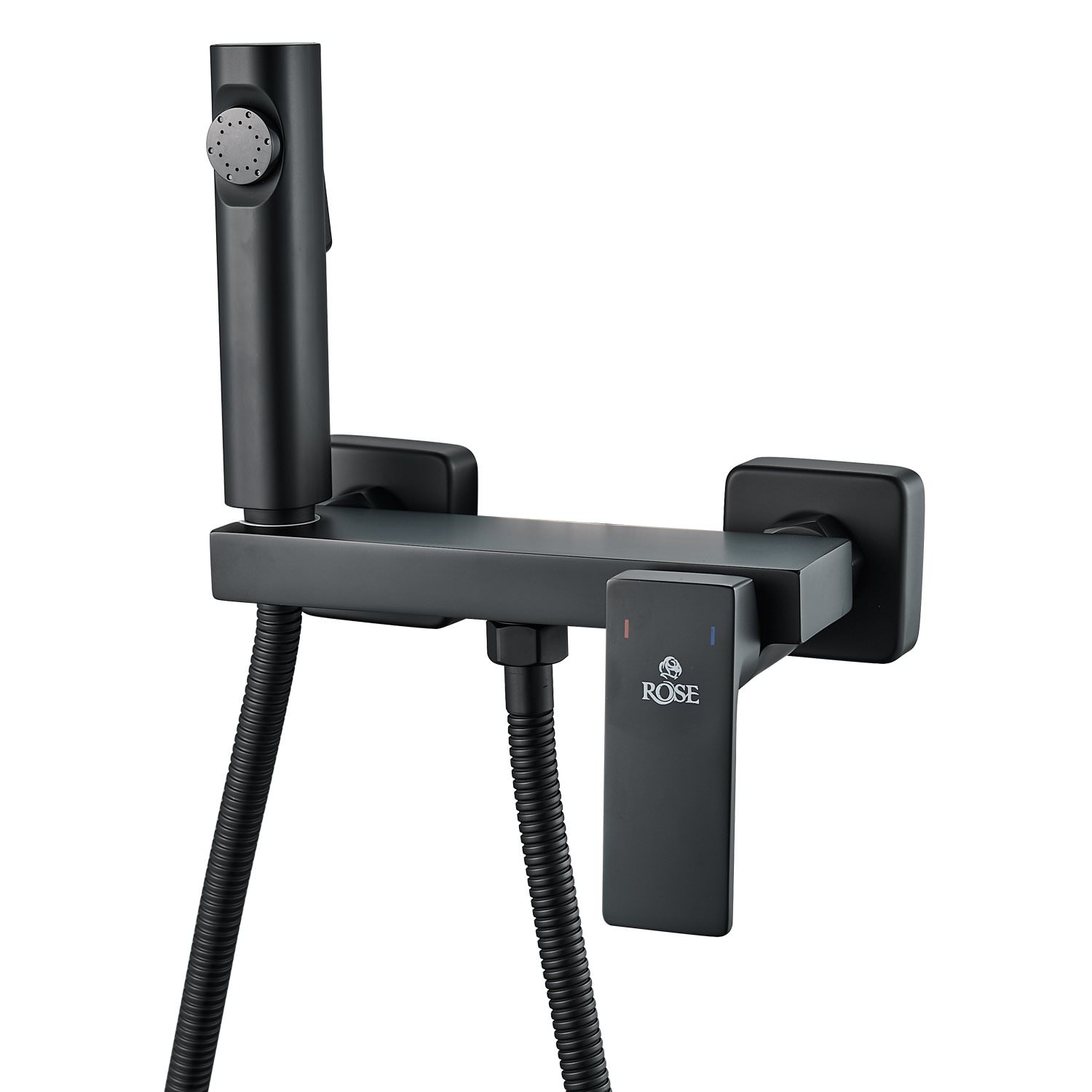 Гигиенический душ со смесителем Rose R1805H-1 черный в 100Kran: Широкий выбор и доступные цены.