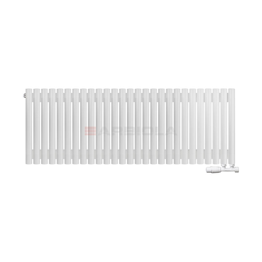 Вертикальный радиатор с нижним подключением Arbiola Iris V 108444 134,2 х 50 см белый матовый ral 9016 от интернет-магазина сантехники 100Kran!
